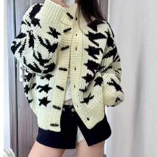 批发新款千鸟针织开衫休闲时尚氛围感宽松羊毛毛衣女