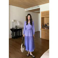 批发2026春季新款韩式甜美减龄点点<b class='q'>长款</b><b class='q'>连衣裙</b>