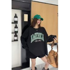 批发<b class='q'>复古</b>美式字母卫衣设计感中长款袖子宽松休闲上衣