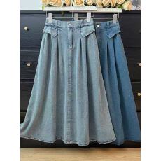 批发复古洗水牛仔半身<b class='q'>裙</b>女秋季韩版高腰显瘦百搭中长款<b class='q'>伞</b><b class='q'>裙</b>大摆<b class='q'>裙</b>