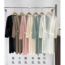 批发防晒<b class='q'>开衫</b>女春夏新款外穿中<b class='q'>长款</b>罩衫韩版百搭设计感长袖<b class='q'>针织</b>衫外套