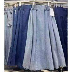 批发新款牛仔半身中<b class='q'>长</b><b class='q'>裙</b>女韩版高腰松紧腰宽松大摆<b class='q'>裙</b><b class='q'>伞</b><b class='q'>裙</b>长<b class='q'>裙</b>