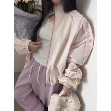 批发早春新款复古格纹皱感<b class='q'>夹克</b>外套风衣上衣