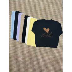 2026夏季新款韩版针织衫爱心烫钻