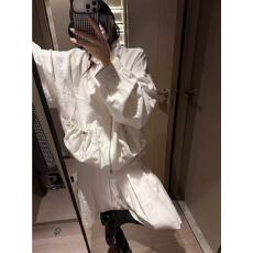 批发新款外套女拉设计感小众宽松翻领长袖外穿上衣