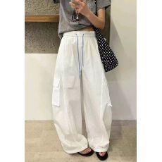 批发<b class='q'>工装裤</b>抽绳宽松显瘦速干裤休闲裤<b class='q'>女</b>百搭阔腿裤<b class='q'>长</b>裤
