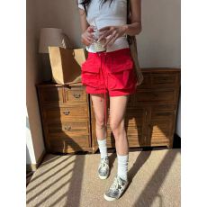 批发工装短裤<b class='q'>女</b>夏季薄款外穿宽松a字运动裤美式阔腿裤子