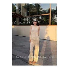 批发米<b class='q'>白色</b>修身翻领短袖T恤女2026夏季新款韩系甜辣风高级感针织上衣