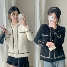 批发软糯甜美针织开衫毛衣女春秋新款宽松<b class='q'>百搭</b>显瘦小众上衣潮