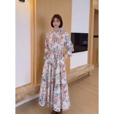 批发<b class='q'>外贸</b><b class='q'>连衣裙</b>碎花长款雪纺女2026新款秋季长袖英伦风修身大摆长裙