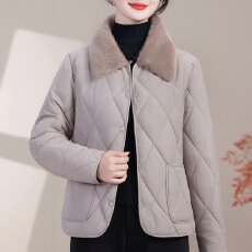 批发款时尚中年妈妈冬装加绒翻领小<b class='q'>棉衣</b><b class='q'>中老年</b>女装休闲外套时尚棉