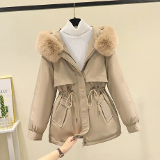 批发<b class='q'>欧美</b>跨境派克服女加绒加厚外套冬装新款韩版时尚棉袄羽绒棉衣棉服