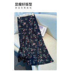 批发法式复古<b class='q'>碎花</b>半身裙女夏季2026新款侧开叉高级感显瘦a字长裙子女