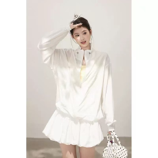 批发2026<b class='q'>夏季</b>盐系防晒衣套装女休闲上衣花苞短裙两件套轻薄透气短<b class='q'>外套</b>