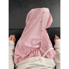 批发<b class='q'>甜美</b>条纹爱心印花阔腿裤女宽松小个子拖地凉凉裤