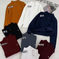 批发立领半拉链内搭针织衫毛衣女一体绒加厚春季秋冬半高领正肩打底衫