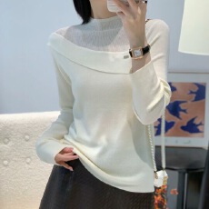 批发2025秋季新款安迪绒气质漂亮别致设计感<b class='q'>超</b>细羊毛针织衫时尚上衣女