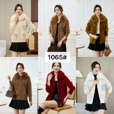 批发秋冬新款2025毛领拉链时尚洋气<b class='q'>开衫</b>高档水貂绒针织短款上衣外套<b class='q'>女</b>