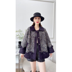 中老年女装水貂绒加厚针织外套2025秋冬季新款高档妈妈装毛衣外穿