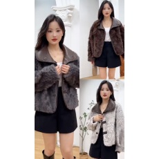 批发羊羔毛领皮衣外套女短款皮毛一体2025冬季加厚洋气夹克上衣