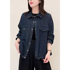批发牛仔外套女春<b class='q'>秋</b>季薄款2026新款休闲大码宽松短款妈妈早春上衣衬衫
