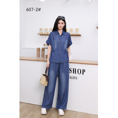 批发女士休闲套装2026年春夏季新款女装中年妈妈薄款休闲牛仔裤子