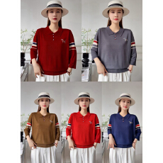 批发短袖针织t恤女藏青色<b class='q'>开衫</b>半袖新款<b class='q'>羊毛</b>爆款桑蚕丝宽松小衫上衣