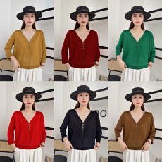 批发<b class='q'>妈妈装</b>宽松圆领七分袖冰丝t恤女夏季洋气大码遮肚桑蚕丝针织上衣