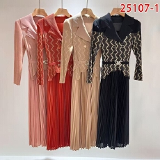 批发欧美非洲跨境新款时尚西服领百褶连衣<b class='q'>裙</b>气质女士<b class='q'>裙</b>子修身显瘦长<b class='q'>裙</b>