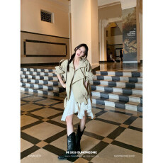 批发SUNONEONE 300g宽松复古立领<b class='q'>长袖</b>短款风衣外套女春季显瘦正肩上衣