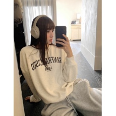 批发<b class='q'>韩国</b>东大门字母印花圆领<b class='q'>卫衣</b>女休闲舒适宽松慵懒风长袖套头上衣