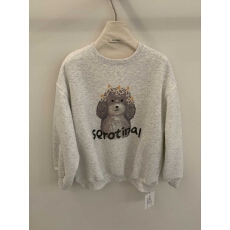 批发<b class='q'>韩国</b>东大门韩系休闲基础百搭可爱小狗印花圆领套头<b class='q'>卫衣</b>