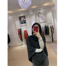 批发轻奢气质女神高品质百搭披肩女带扣外搭针织衫三角形外搭斗篷