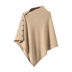 批发轻奢气质女神高品质百搭披肩女带扣外搭针织衫三角形外搭斗篷