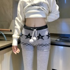 批发菱格包臀<b class='q'>短裤</b><b class='q'>女</b>高腰针织收腰热裤