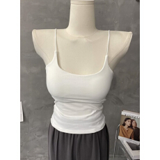 批发美式吊带小背心女秋<b class='q'>冬</b>季内搭美背文胸一体带胸垫打底瑜伽绝美上衣