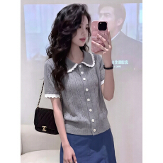 批发80-200斤内可穿大码女装S-XXXL减龄设计感独特<b class='q'>夏</b>季正肩短袖t恤女