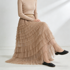 批发仙气重工网纱蛋糕裙半身裙2026春新款长款设计感小众<b class='q'>显瘦</b>大摆长裙