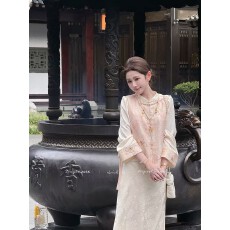 批发亭禾长乐曲•蝴蝶马甲天丝粘麻<b class='q'>旗袍</b>/马甲