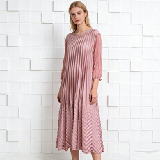 批发三宅重工欧美东南亚跨境花苞裙高级感轻奢宽松褶皱大码女装<b class='q'>连衣裙</b>