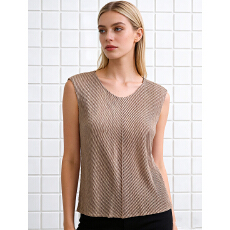 批发三宅背心简约风褶皱气质无袖<b class='q'>上衣</b>mm装透气亲肤龙鳞褶百搭纯欲风