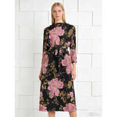 批发三宅<b class='q'>外贸</b>轻熟风抖抖裙绑带收腰宽松褶皱连衣裙大码女装压褶女mm装