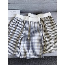 批发【天猫质量】松弛感撞色格子裤女<b class='q'>夏季</b>2025年新款阔腿<b class='q'>短裤</b>五分裤