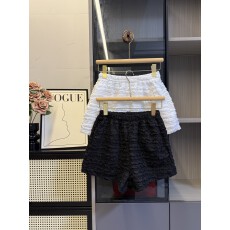 批发实拍白色肌理感层层木耳花边休闲<b class='q'>短裤</b>女<b class='q'>夏季</b>居家云朵奶呼呼泡芙裤