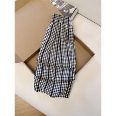 批发原布 内腰包条 <b class='q'>蕾丝</b>条纹阔腿裤<b class='q'>女</b>新款春季慵懒风直筒垂感休闲裤