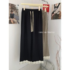 批发法式老钱风刺绣蕾丝花边<b class='q'>九分</b>裤女2026春季新款爱心休闲裤