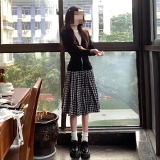 批发巨好看早秋韩系穿搭一整套小个子学院风高级感套装裙子女2025新款