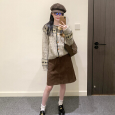 批发日系春秋季宽松慵懒风穿搭2025年新款秋冬独特休闲<b class='q'>开衫</b>外套毛衣女