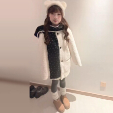 批发小香风中长款羊羔绒<b class='q'>外套女</b>秋冬2025年爆款韩版摇粒绒加厚宽松上衣