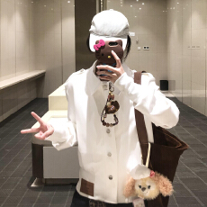 批发2025秋季新款白色立领夹克外套女春秋季美式复古<b class='q'>气质</b>别致短款上衣